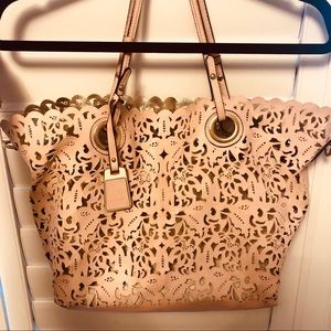 Blush and gold cut out Aldo purse